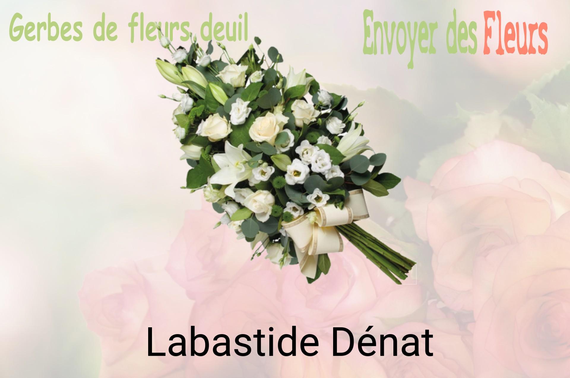 Gerbe de fleurs de deuil livrée à Labastide-Dénat